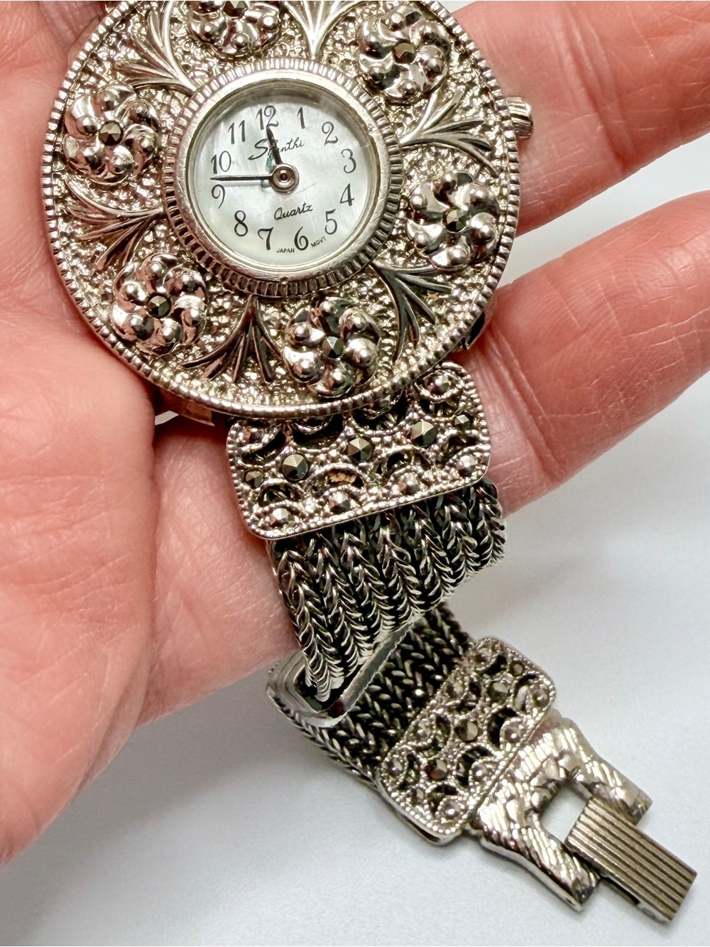 Vintage Parmex Marcasite Women’s Watch 7.5"